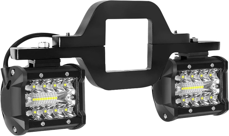 LED Work Light Pods Towing Hitch Mount Brackets Off Road Driving