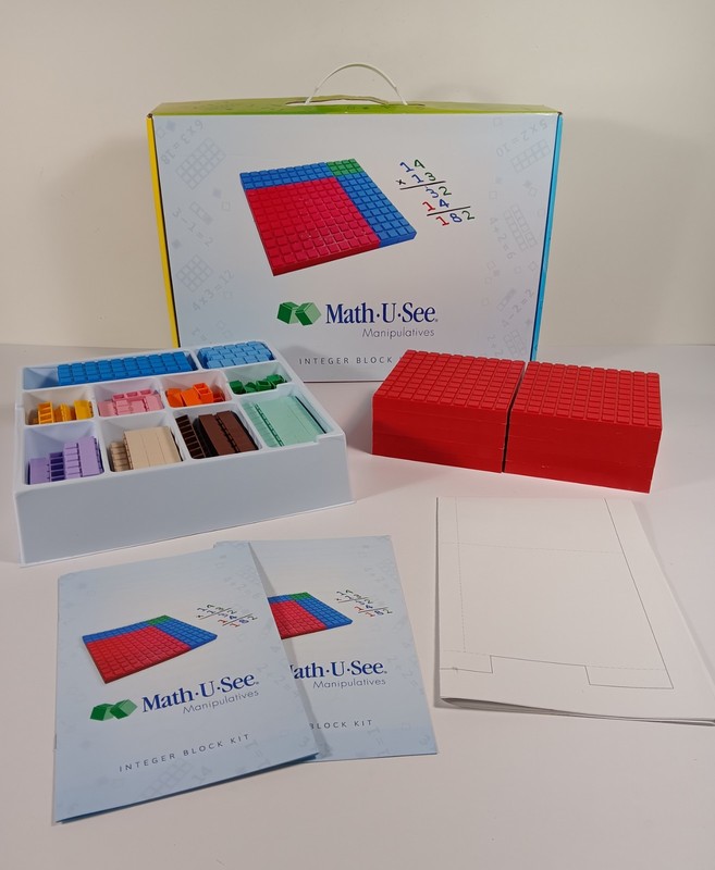Math U See Integer Block Kit Manipulatives Homeschool Math Set 100% Complete
