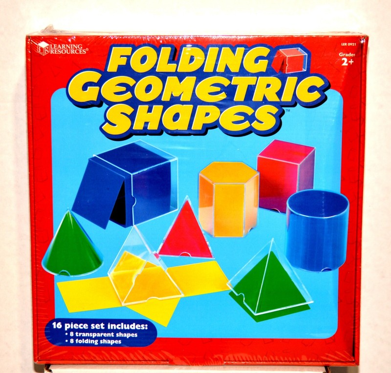 Learning Resources Folding Geometric Shapes – 16 Piece Set – LER0921 -New/Sealed
