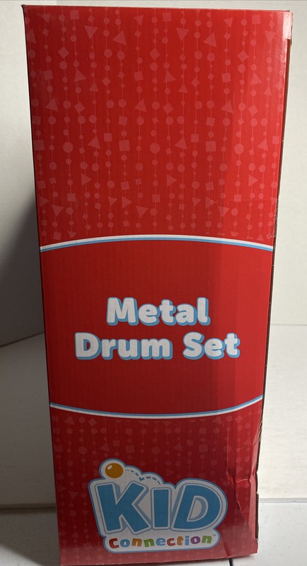 Kid Connection Meal Drum Set Sticks, 3 Drums, Cymbal, Foot Pedal & Stool FreeS&H gallery