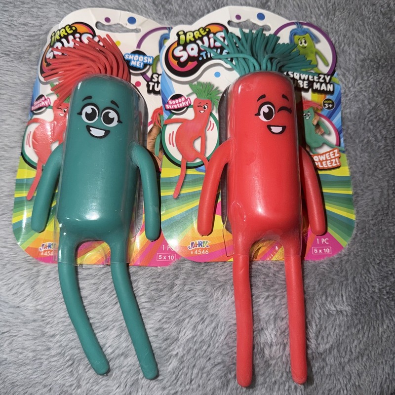 2 pack irre-squish-tible Squishy sqweezy tube man NIB Viral TIKTOK stretch