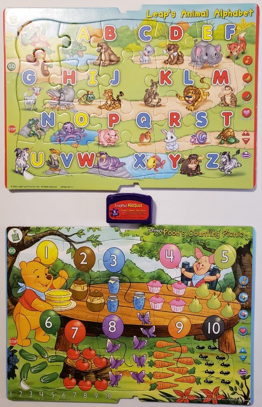 Leap Frog LeapPad Puzzles Disney’s Pooh’s Counting Picnic Interactive Games
