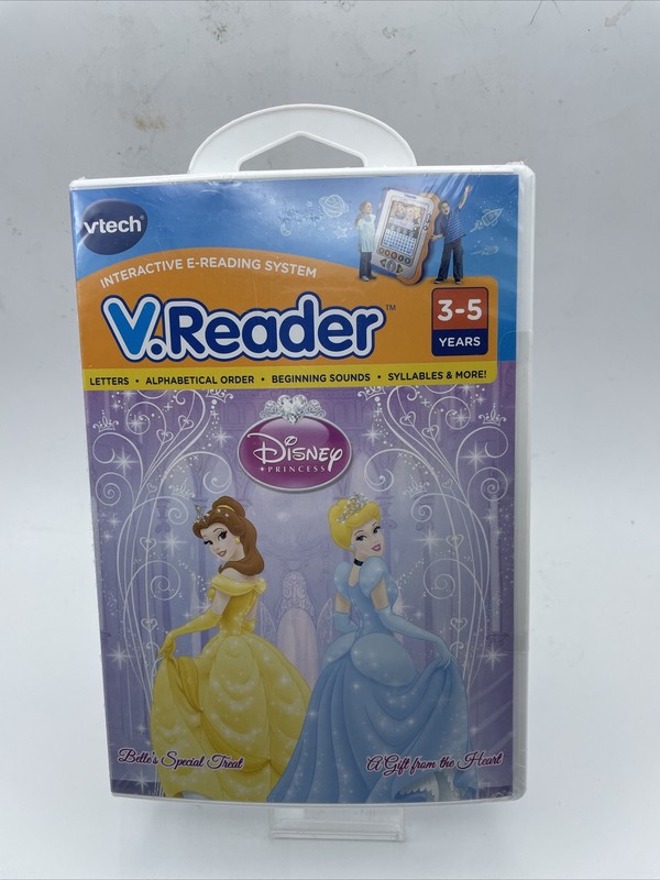 Vtech V.Reader Disney Princess Learning Game- 3-5yrs Letters/Sounds NEW/SEALED