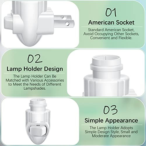 Sets Plug in Night Light Module Night Light Base with Shade Mounting 20 White gallery