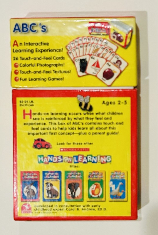 Vintage Scholastic ABC's Learning Touch And Feel Cards 26 Cards Front And Back gallery