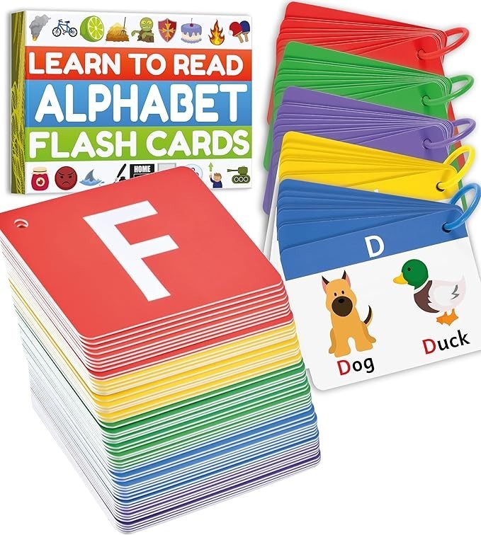 Alphabet Flash Cards for Kids Ages 3-6 Lowercase & Uppercase Letter Recognition