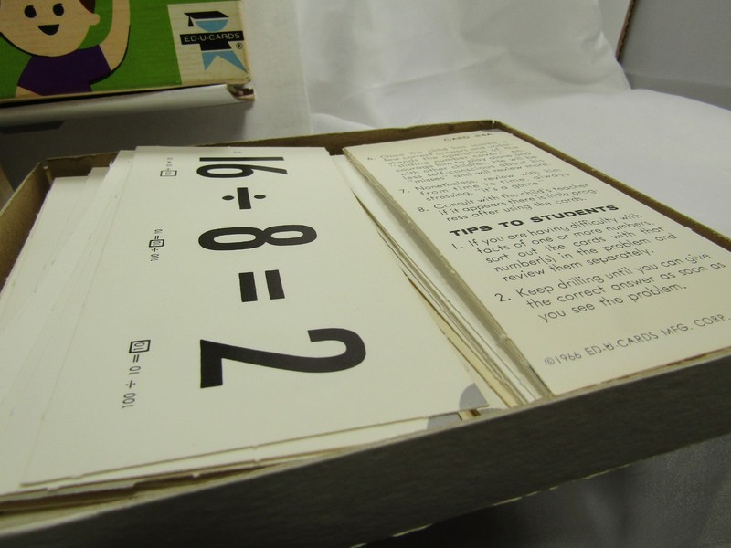 Vintage 1966 Division AND MULTIPLICATION Flash Cards Ed-U-Cards gallery