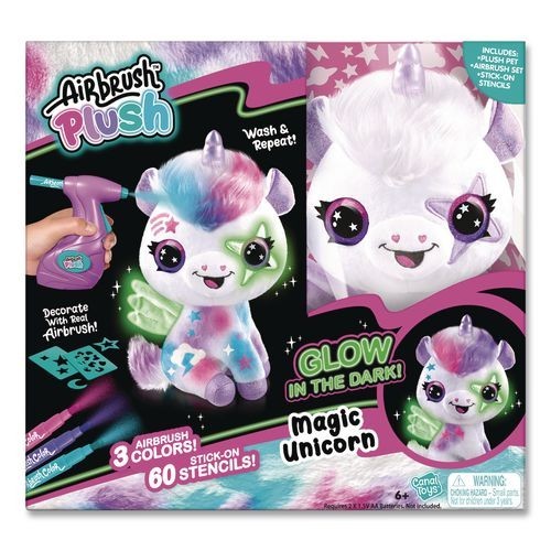 Style 4 Ever Airbrush Glow Unicorn, Tool, Ink Tubes, Stencils, Ages 6 and Up