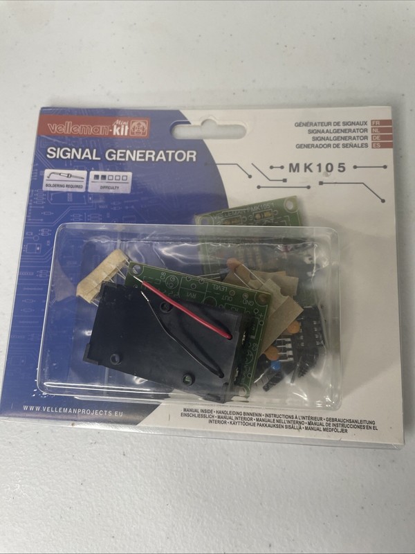 SIGNAL GENERATOR ELECTRONIC KIT, Great STEM or DIY Circuit Project, NEW Velleman
