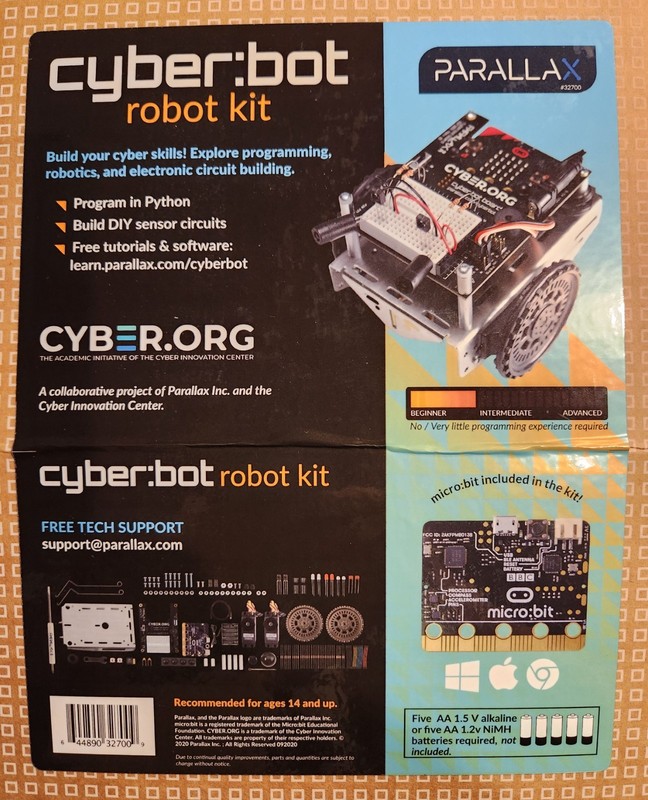 CYBER BOT Robot Kit 32700 NIB Python Micro Bit Parallax Inc Cyber Innovation NEW gallery