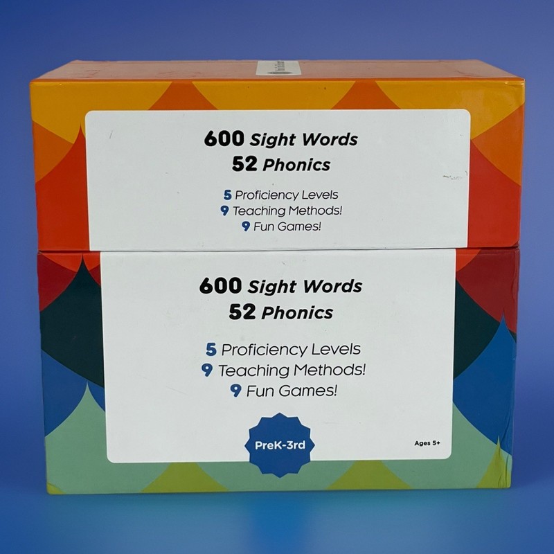 Sight Words & Phonics-Learn To Read Flash Cards-PreK to 3rd Ages 5+-Open Box
