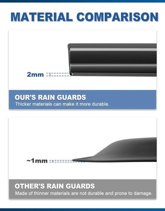 6pcs Out-Channel Window Rain Guards Fit for Honda CRV CR-V 2023 2024 2025 2026,E gallery