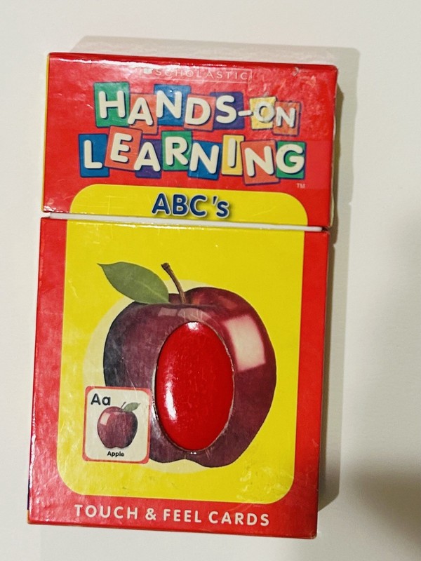 Vintage Scholastic ABC's Learning Touch And Feel Cards 26 Cards Front And Back gallery