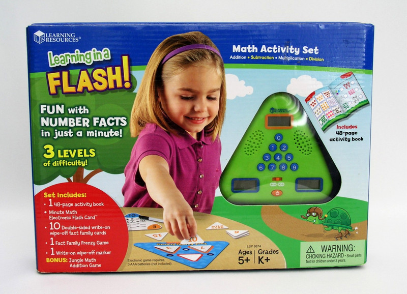LEARNING RESOURCES – MATH ACTIVITY SET – AGES 5+ GRADES K+ – LEARNING IN A FLASH