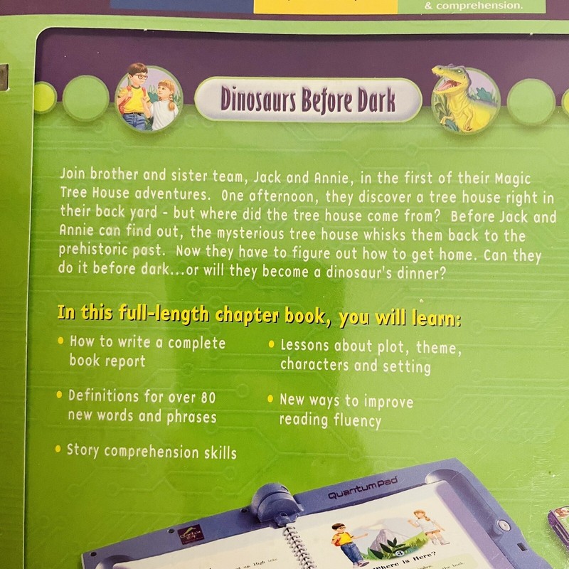 Quantum Leap Pad Game Dinosaurs Before Dark Sealed Magic Tree house House #1 gallery