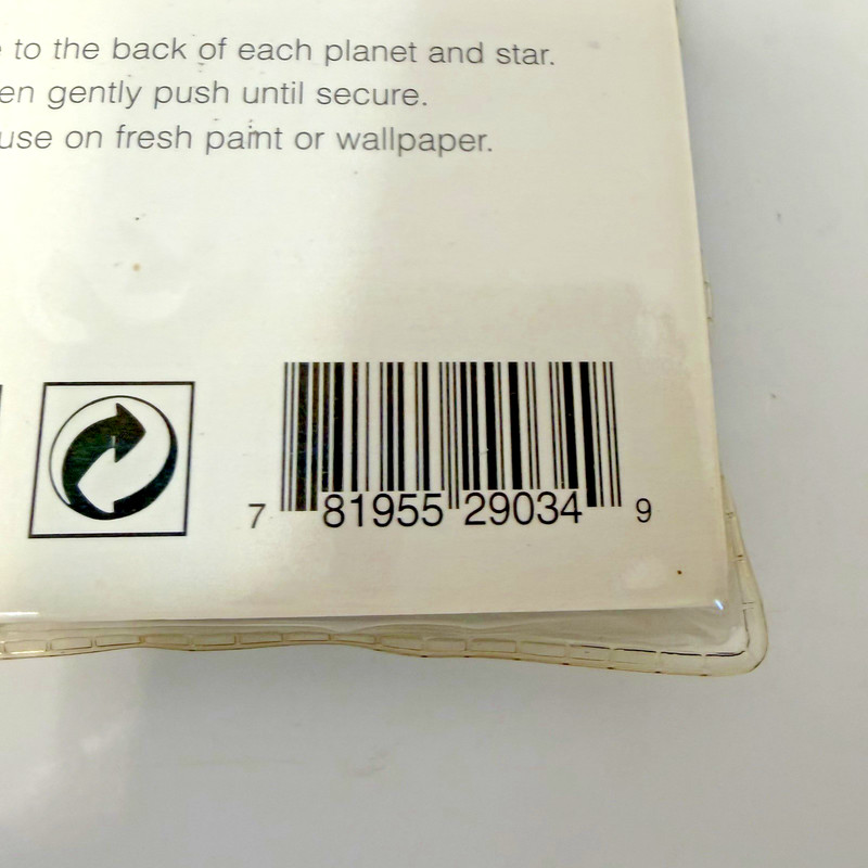 Way to Glow! Planets and Stars Plastic Glow in the Dark Space Sky NEW 1996 gallery