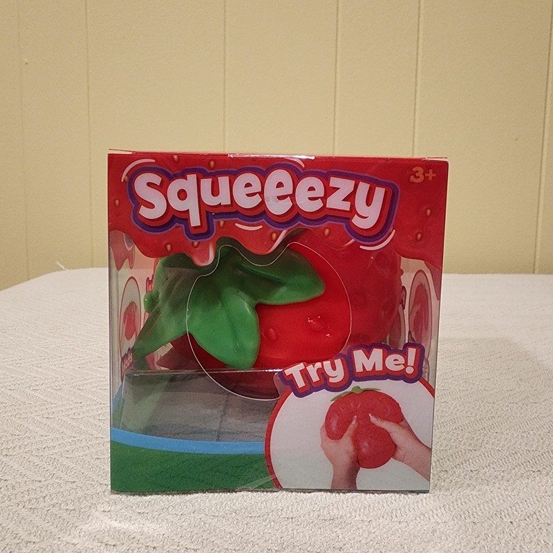 🍓 Sunny Days Jumbo Squeezy Squeeezy Strawberry Squishy Toy Stress Relief Toy gallery
