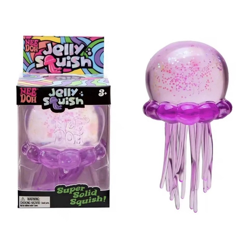NeeDoh Purple Jellyfish Jelly Squish Stress Toy Fidget Squeeze Super Squish