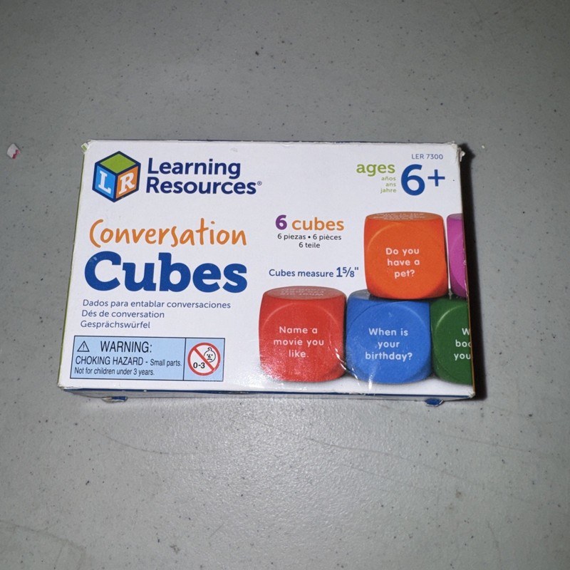 Learning Resources Conversation Cubes Social Dice Autism Therapy Ice Breaker NEW