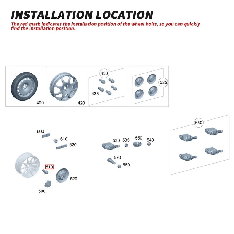 22pcs M14 X 1.5 Wheel Lug Bolts Nuts Kit 2005-2023 for Benz W166 GLE 320 GLE ... gallery