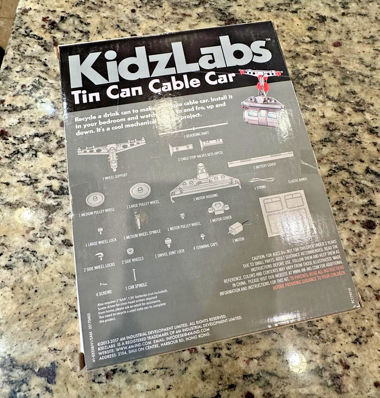 KidzLabs 3 Pack - Tin Car Cable Car/Doodling Robot/ Kitchen Science Kit Ages 8+ gallery