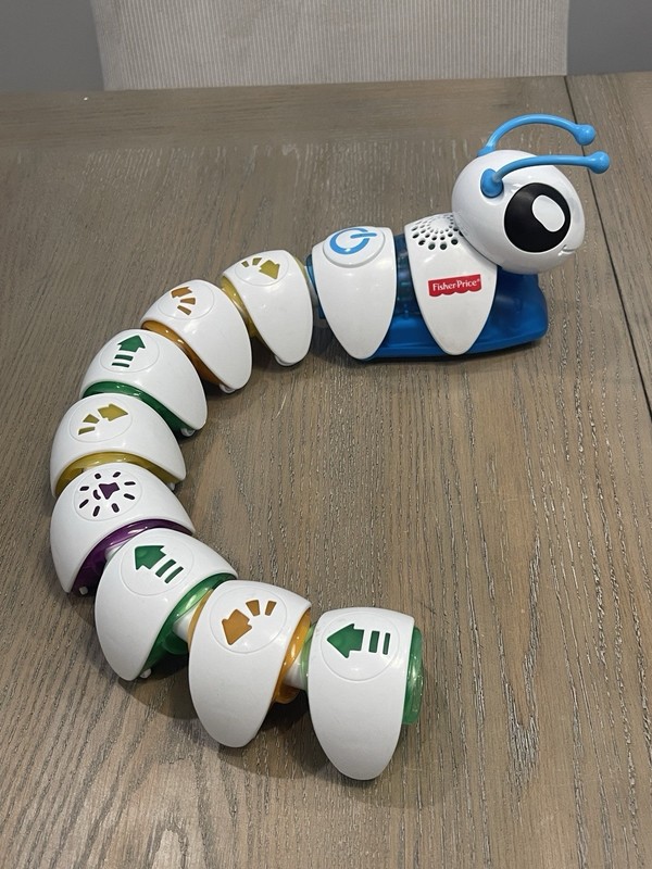 Fisher Price Think & Learn Code A Pillar Caterpillar Head and 8 Segments WORKS
