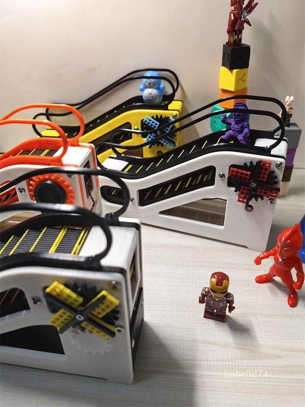Simulation 3D Printed Escalator Lift Button Elevator Scene Model Children Toy gallery