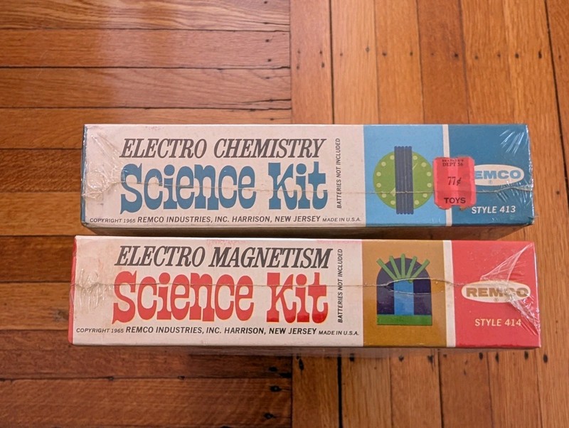 Lot of 2 Vintage REMCO Electro Chemistry Magnetism Science Kits 1969 Sealed Toy gallery