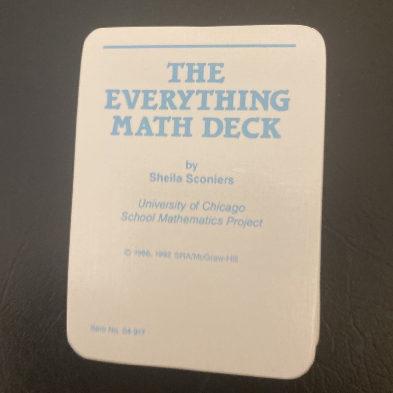 SRA McGraw Hill Everyday Mathematics THE EVERYTHING MATH DECK by SHEILA SCONIERS gallery