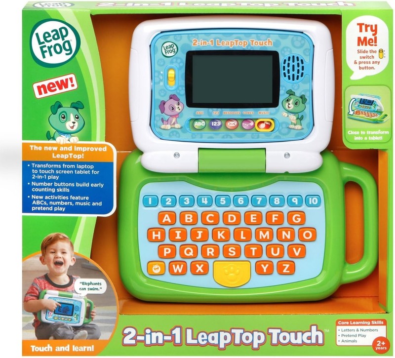 2-in-1 LeapTop Touch in Green: Educational Laptop for Kids Aged 2-5 gallery