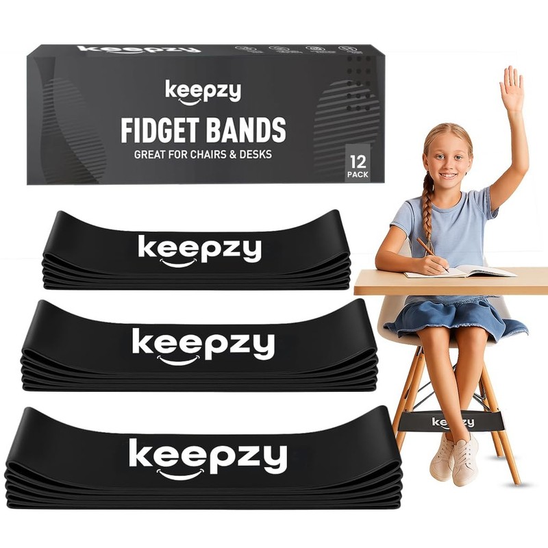 12 Pack Chair Bands, Anti Slip Chair Bands for Kids with Fidgety Fe… Fast Ship