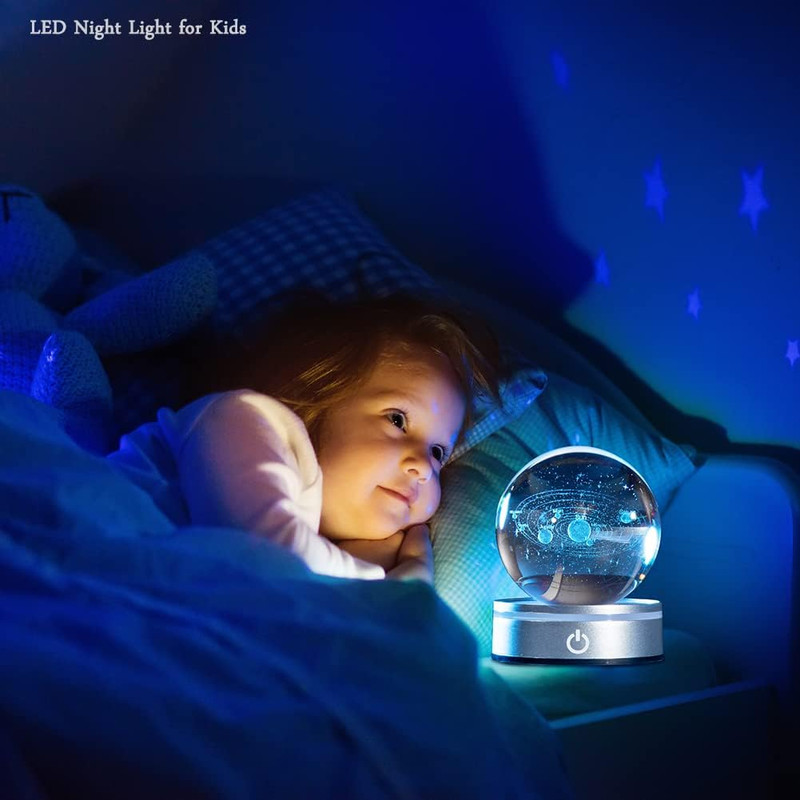 IFOLAINA 3D Solar System Crystal Ball Model Gift Space Astronomy Gift Planets Mu gallery