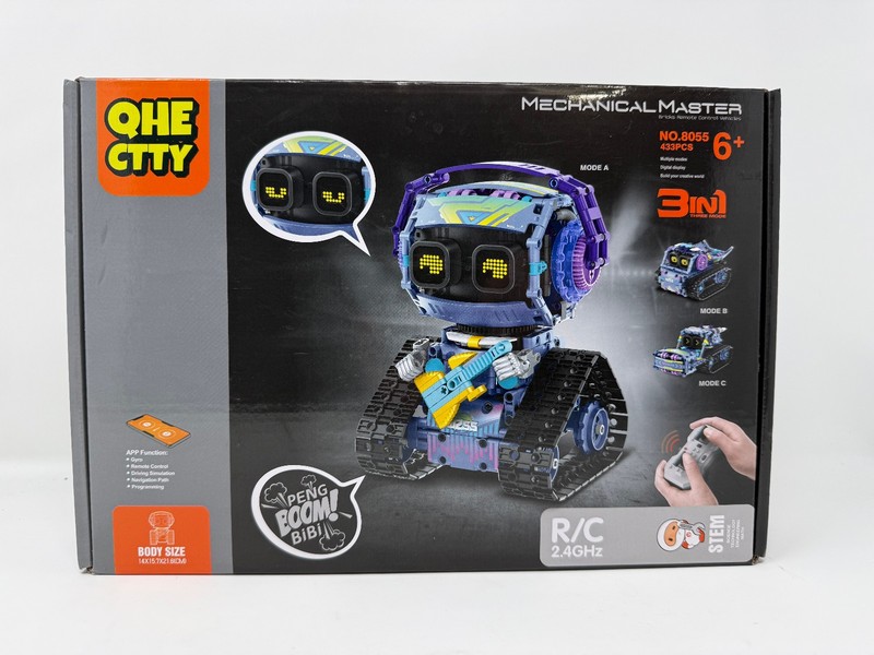 QHE CITY Mechanical Master 3-in-1 RC Robot Building Set (NO. 8055) – 435 PCS NIB