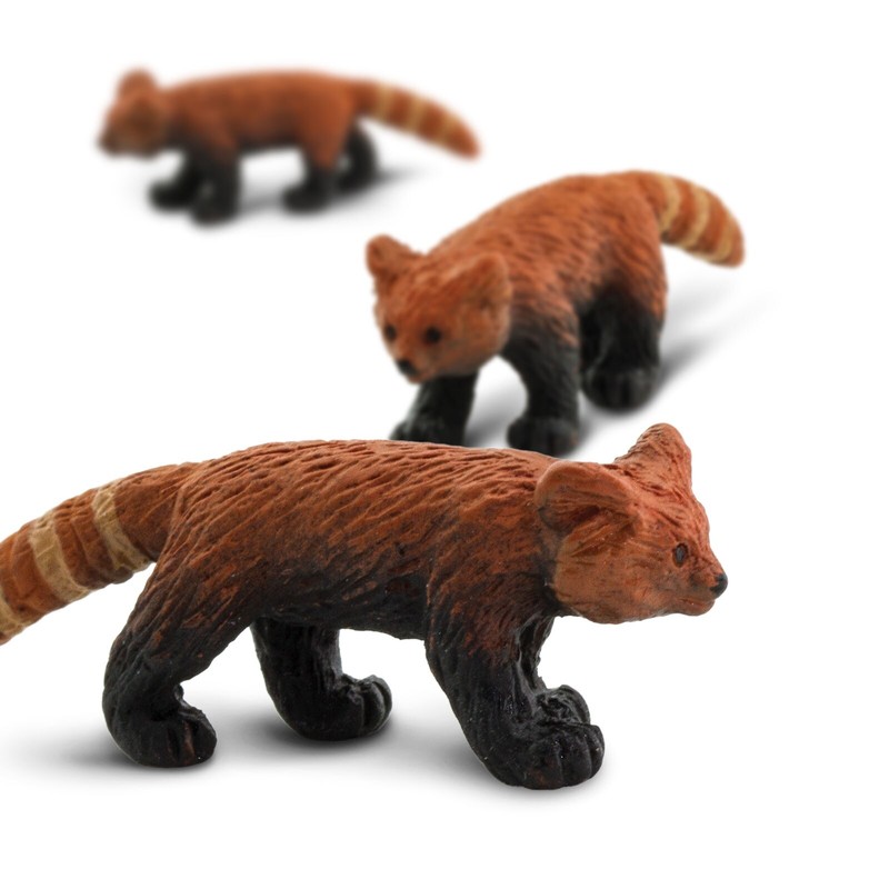 SAFARI LTD RED PANDAS SET OF 24 GOOD LUCK MINIS! #100322! TINY 1″ LONG