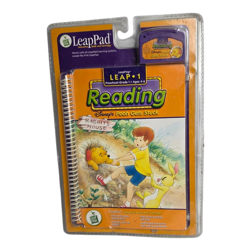 NEW LeapFrog LeapPad Disney’s Pooh Gets Stuck Reading Book Cartridge Leap 1 2001