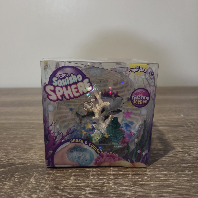 ORB Squish-O Sphere Squish Toy Fidget Stress Fun Shark Aquarium