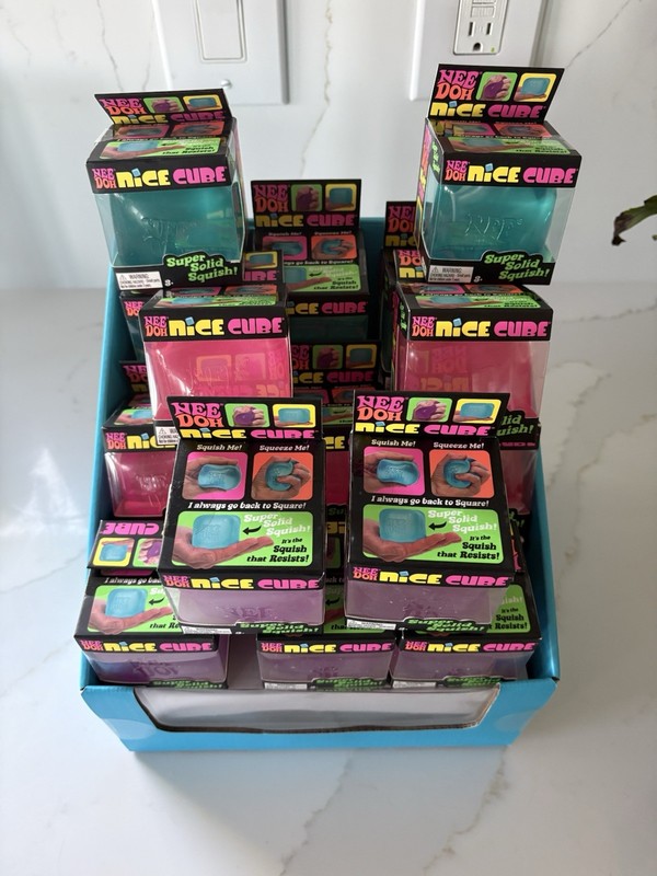 Lot (15) NeeDoh Nice Cube 5 of All 3 Colors Blue Pink Purple New 100% Authentic