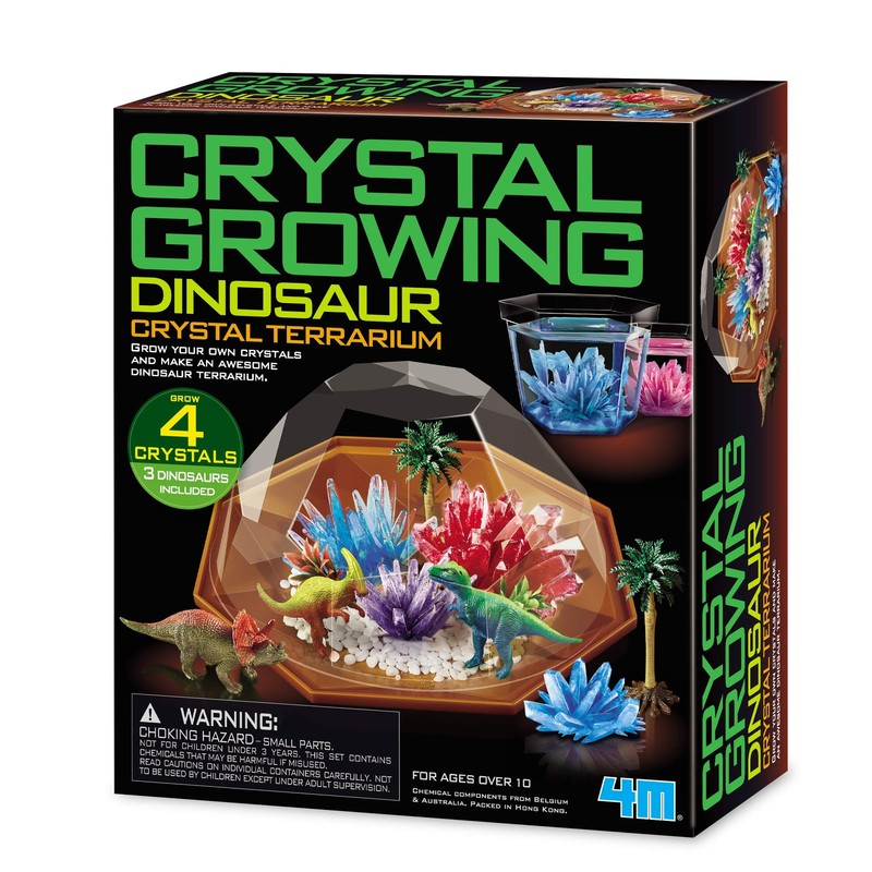 4M Crystal Growing Dinosaur Terrarium DIY STEM Toys Educational Lab Science