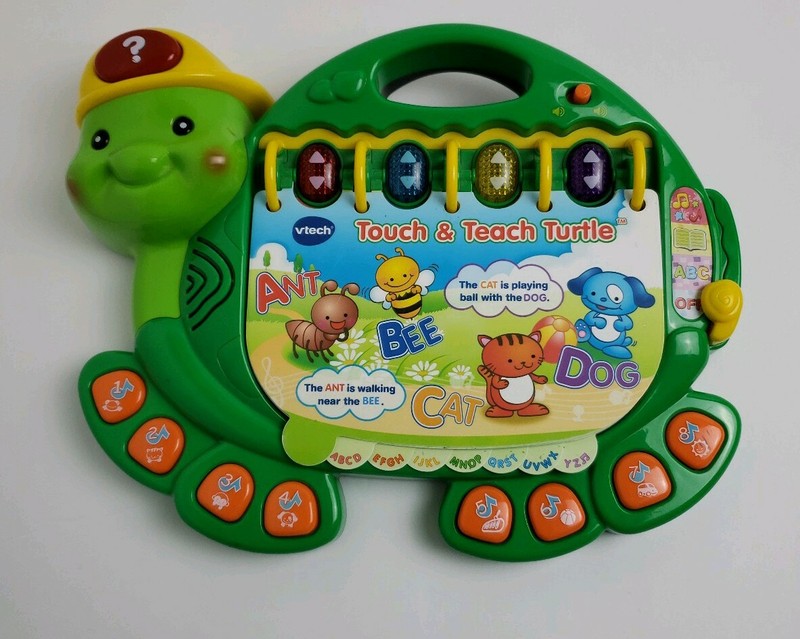 VTech Touch and Teach Turtle Educational Learning Toy ABC’s Music Reading W/Book