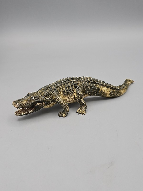 2014 Schleich 7.5″ Crocodile/Alligator D-73527 Animal Figure with Movable Jaw