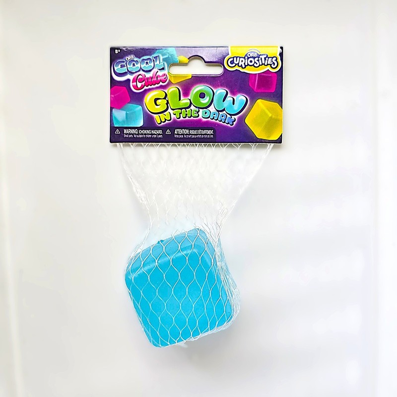 Blue ORB Cool Cube 🧊💙 Glow in the Dark Squishy Stress Toy ORB Curiosities NEW!