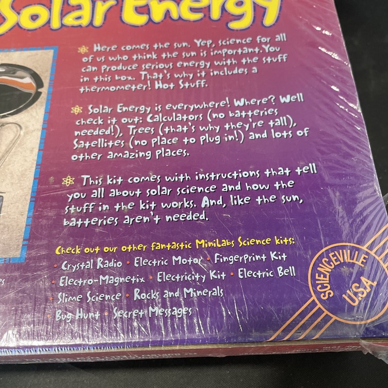 Solar Energy Lab Model Kit Minilabs Science Age 8 & Up New/Sealed gallery