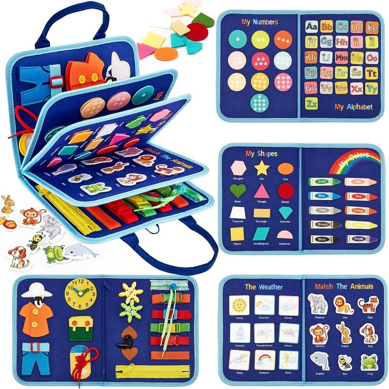 hahaland Busy Board Montessori Learning Toy Toddler Travel Activities gallery
