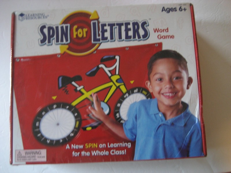 NIB Learning Resources SPIN FOR LETTERS Wheel GAME word building skills SEALED