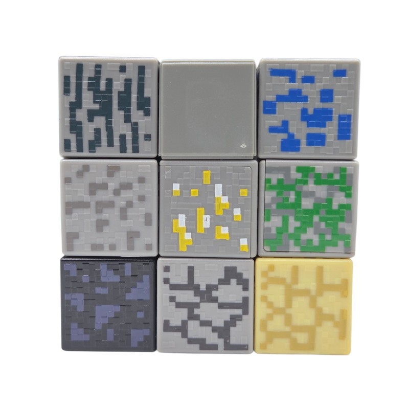 Minecraft Periodic Table of Elements 1″ Blocks Pieces Loose Mini Mattel Mojang