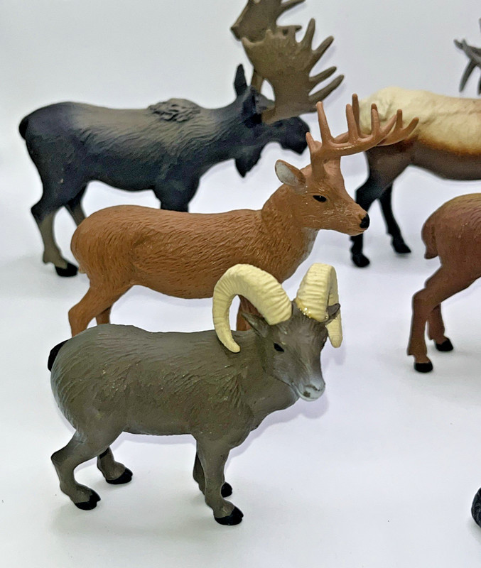 Tree House Kids 6 Moose Bear Deer Figure Animal Wildlife 4.5” Tall Cake Topper gallery