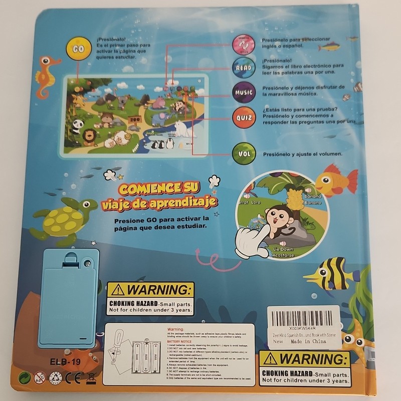 ZeenKind Electronic Learning Book ELB-19, Bilingual Spanish-English, Age 3+ gallery