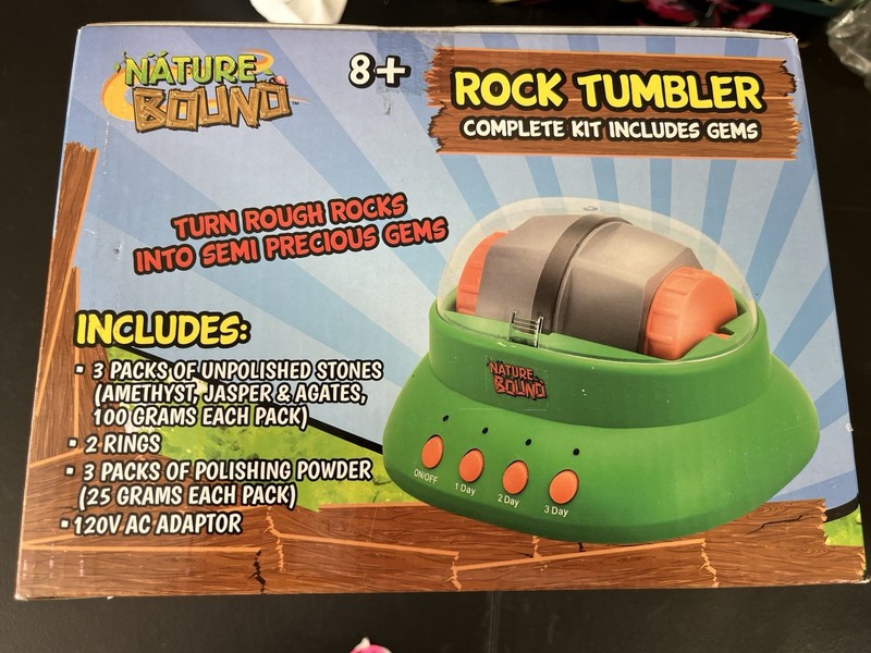 Nature Bound Starter Rock Tumbler Kit for Kids with Rough Gemstones gallery