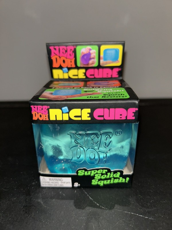 NeeDoh Nice Cube Nee Doh Sensory Toy Blue 100% Authentic NEW SEALED