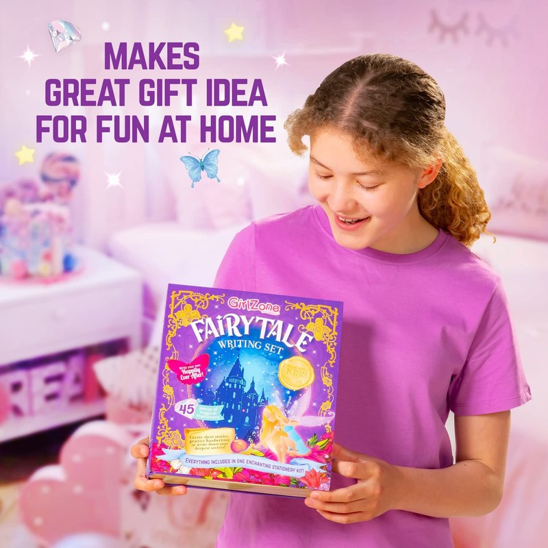 Girlzone Princess Stationery Set - 45-Piece Fairytale Letter Writing Set gallery
